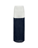 FALDA TEJIDA PONTO IVORY NAVY ENCANTADORE