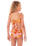 BIKINI NIÑA PINK PALMS MANGO MAAJI