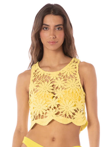 TOP ADELAIDA BRIGHT YELLOW MAAJI