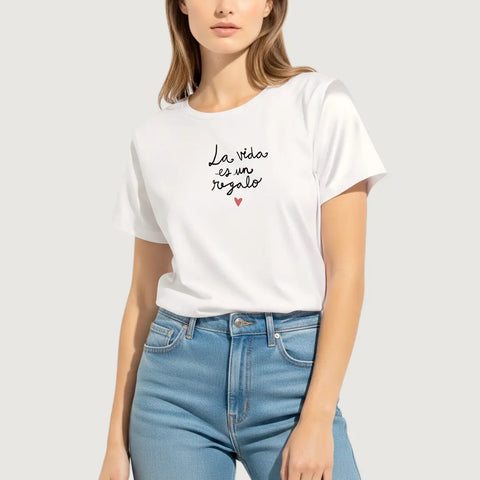 CAMISETA LA VIDA ES UN REGALO MONLE