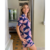 PIJAMA CONCHAS LILA EMILLE