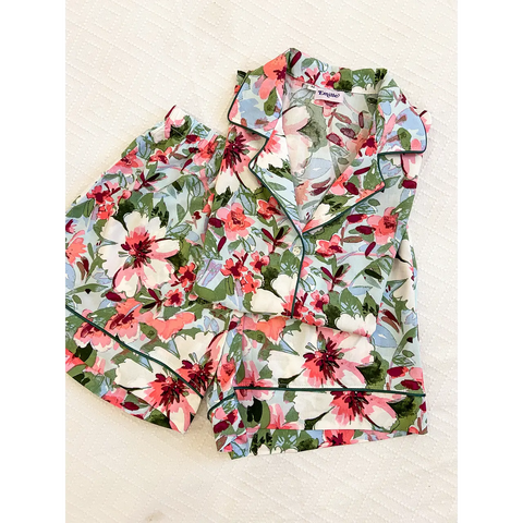 PIJAMA SHORT FLORES CELESTE EMILLE