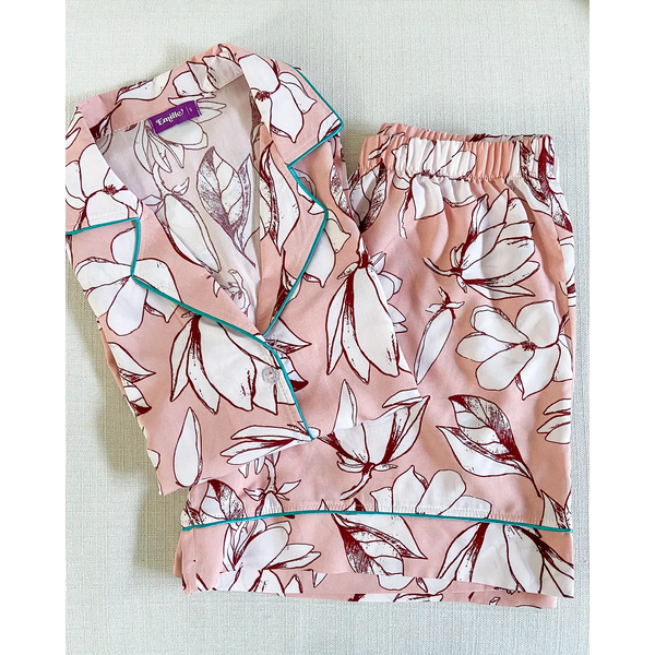 PIJAMA FLORES BLANCAS EMILLE