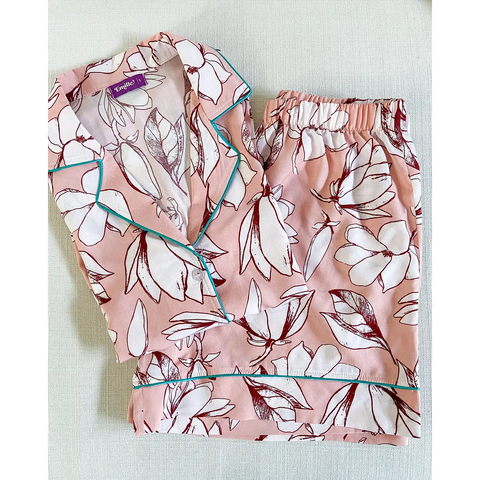 PIJAMA FLORES BLANCAS EMILLE