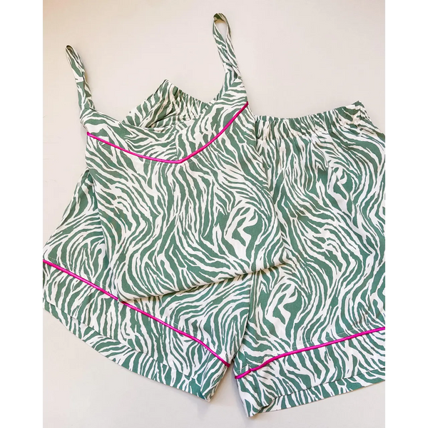 PIJAMA TIRAS VERDE ZEBRA EMILLE
