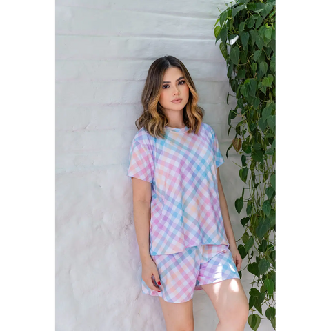 PIJAMA CUADROS PASTEL EMILLE