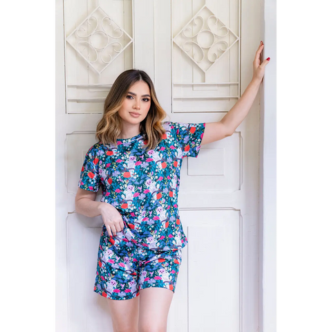 PIJAMA JARDÍN CON BUHOS EMILLE