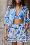 SHORT AZURE SOPHIE AGUA BENDITA