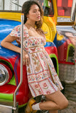 VESTIDO FIORE ROSAL AGUA BENDITA