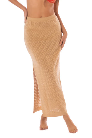 FALDA SOLID LA VILLA SIERRA KNITTED BROWN KIBYS