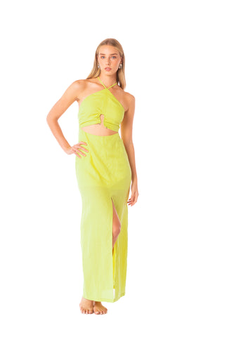 VESTIDO YELLOW LIME ALANA KIBYS