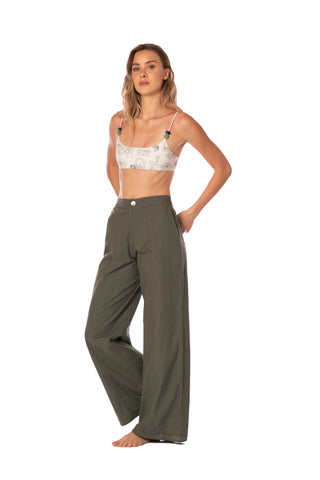 PANTALÓN SAGE DUNES ZENDA DARK OLIVE KIBYS