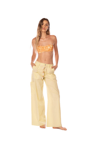 PANTALÓN SUN ESSENCE BECCA BUTTER YELLOW KIBYS