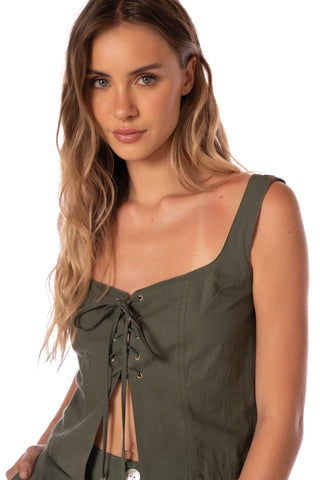 CROP TOP SAGE DUNES DOLLY VEST KIBYS