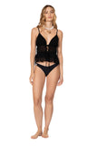 CROP TOP SOLID BLACK SHELLS ADELE KIBYS