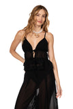 CROP TOP SOLID BLACK SHELLS ADELE KIBYS