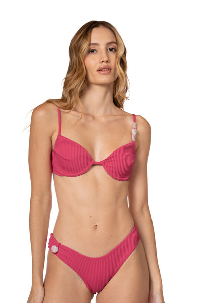 BIKINI SOLID PINK LATITUDES FER LAILA KIBYS