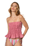 CROP TOP SOLID PINK LATITUDES AMIRA KIBYS