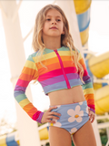 BIKINI NIÑA MANGA LARGA RAINBOW BLOOM QUAQUAK