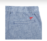 BERMUDA LINO DEEP BLUE RED FLAG