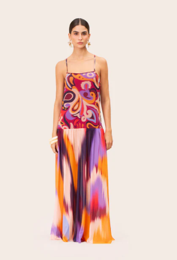 VESTIDO LARGO TROPICAL ONDADEMAR