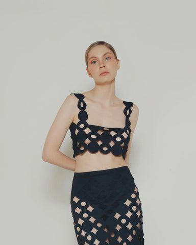 CROP TOP CESTO DO MAR MIO CORAL