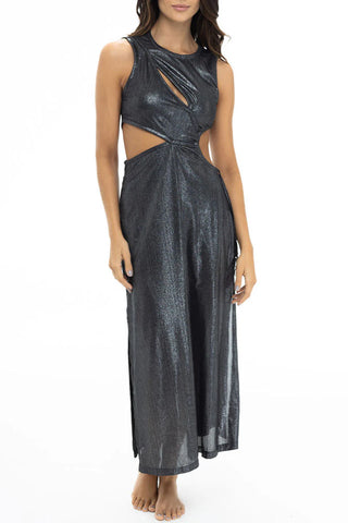 VESTIDO GLOSSY GRIS DISCOCORE MILONGA