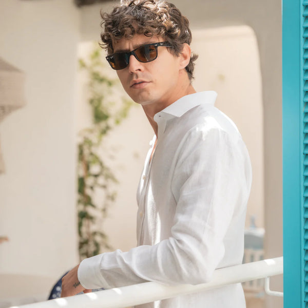 CAMISA LINO MANGA LARGA NORMANDIA BLANCO DANIELS