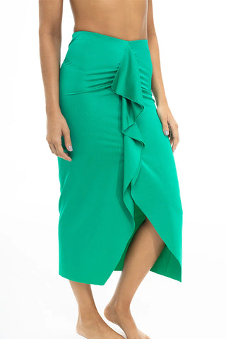 FALDA CEÑIDA VERDE GROOVY MILONGA