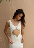 VESTIDO VANESSA BLANCO CORTO SF
