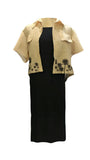 CAMISA BEIGE PALMERAS CLAUSSEN PATTERNS