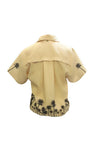 CAMISA BEIGE PALMERAS CLAUSSEN PATTERNS