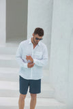 CAMISA LINO BLANCO MARINI STAR