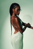 LIGHT MATCHA MORGANA MAXI DRESS WILD AND PACIFIC