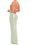 LIGHT MATCHA MORGANA MAXI DRESS WILD AND PACIFIC