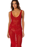 VESTIDO FLAME CORAL NOUGATH MAAJI