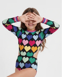 BIKINI NIÑA PIXEL HEART RASHGUARD QUAQUAK