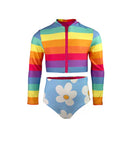BIKINI NIÑA MANGA LARGA RAINBOW BLOOM QUAQUAK