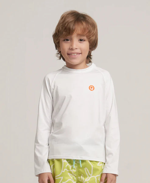 CAMISA WHITE UNISEX RASHGUARD QUAQUAK