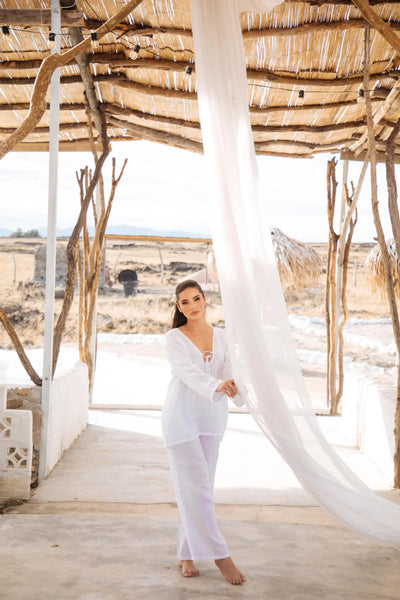 PANTALÓN LINO BELLA FLOR ALBAR COCOMAR