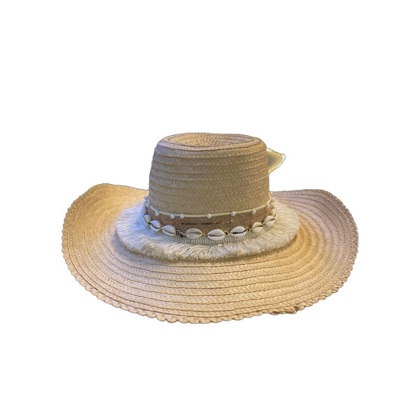 SOMBRERO MARFIL CONCHAS PINDIRE