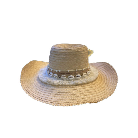 SOMBRERO MARFIL CONCHAS PINDIRE
