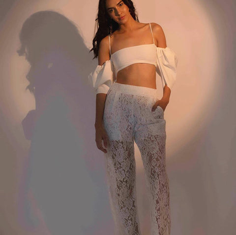 PANTALÓN LA MANSOUR BLANCO PROYECTO GRAZZIA