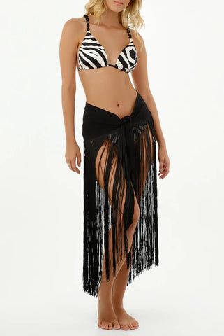 PAREO FLECOS ZEBRA NEGRO MILONGA