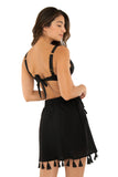 FALDA AMARRE NEGRO VIOLET MILONGA
