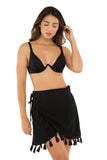 FALDA AMARRE NEGRO VIOLET MILONGA